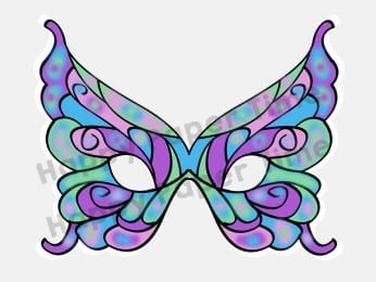 Butterfly mask printable costume craft for kids