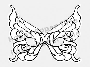 Butterfly printable mask template coloring craft for kids