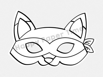 Fox mask printable paper craft for kids