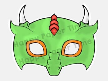 Monster paper mask printable halloween party craft for kids