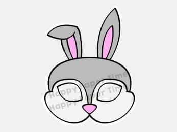 Rabbit bunny paper mask printable animal farm party craft for kids