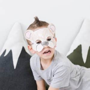 Bear costume printable mask for kids