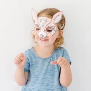 Deer costume printable mask for kids