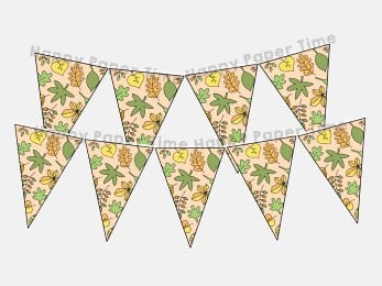 Woodland flags decoration printable t