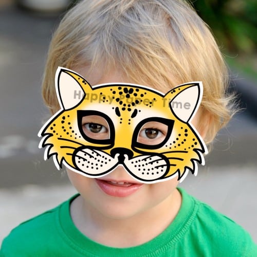 Cheetah costume diy mask printable craft for kids