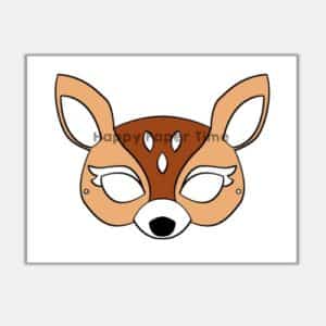Deer printable mask template craft for kids