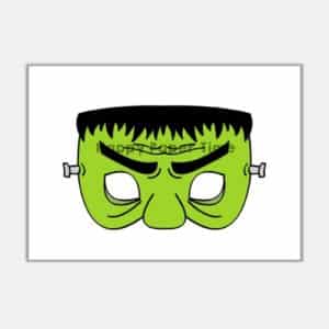 Frankenstein printable mask Halloween template craft for