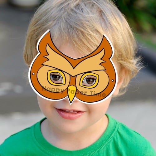Owl diy mask printable craft for kids