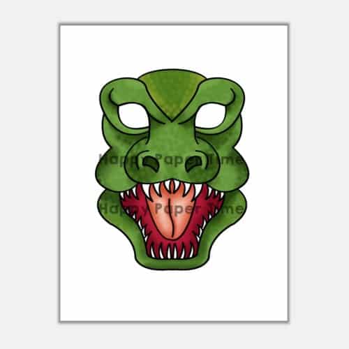 Dinosaur T-rex printable mask template craft for kids