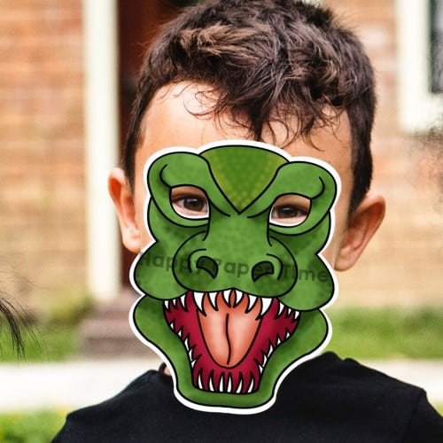 Dinosaur costume diy mask printable craft for kids