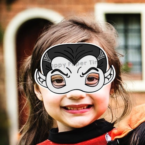 Vampire diy mask Halloween printable craft for kids