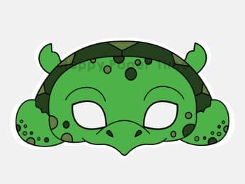 Turtle Printable Animal Mask Costume Snapping Turtle Box Ninja Turtle ...