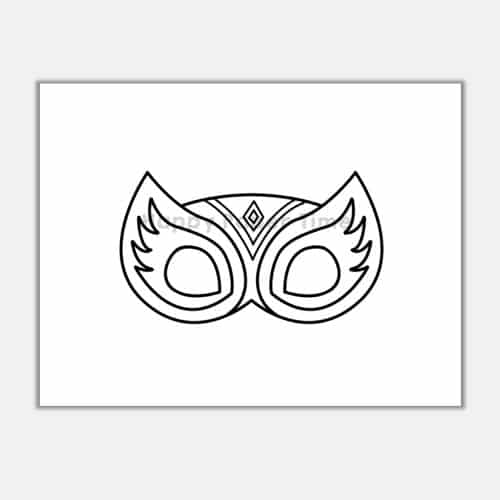 Superhero mask printable paper template coloring craft activity for kids