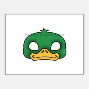 Duck mask printable paper template pond animal craft activity for kids