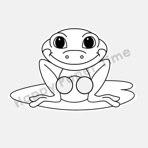 Frog finger puppet template printable animal coloring craft activity for kids