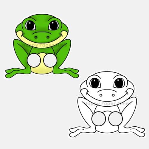 frog finger puppet animal printable paper craft template