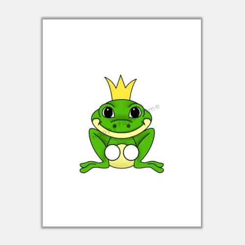 Frog prince finger puppet template printable animal craft activity for kids