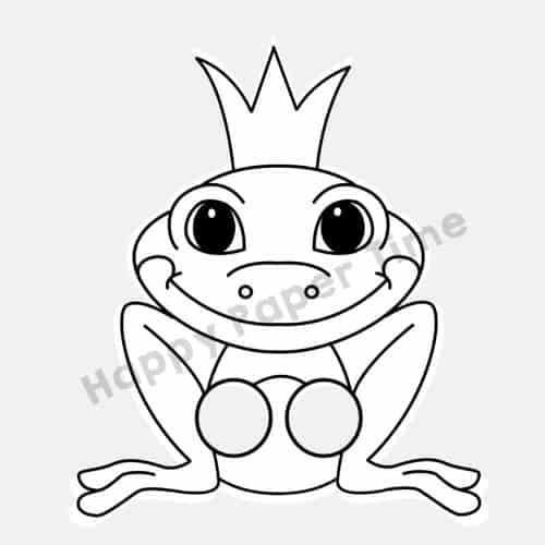Frog prince finger puppet template printable animal coloring craft activity for kids
