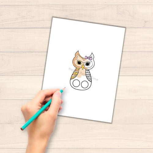 Owl printable puppet woodland forest animal template paper coloring craft activity for kids