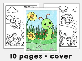 Bugs and insects coloring pages printable craft activity for kids