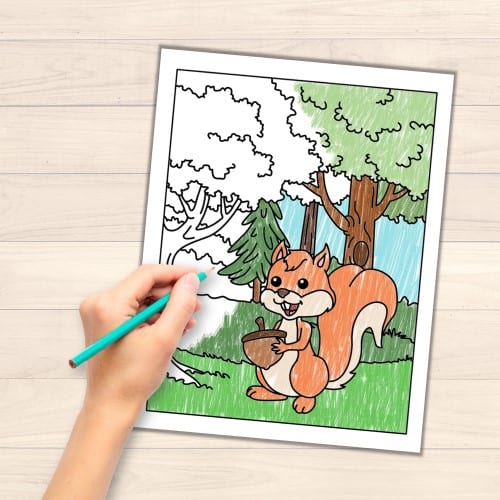 Forest animals coloring pages printable woodland craft activity for kids