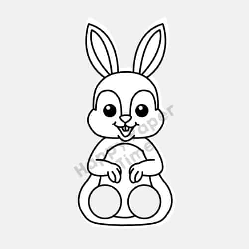 rabbit finger puppet template printable farm animal coloring craft activity for kids