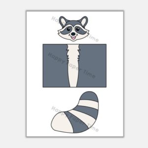 Raccoon toilet paper roll animal craft activity for kids