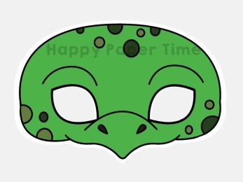 Turtle mask paper template - crafts - Paper Time