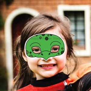 Turtle paper mask animal craft activity for kids