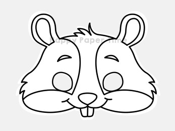 Hamster paper mask pet animal coloring craft activity for kids