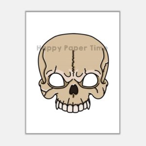 Skull Halloween coloring sheet printable craft for kids