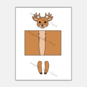 Deer toilet paper roll craft forest woodland printable decoration template for kids
