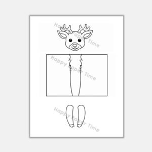 Deer toilet paper roll craft forest woodland printable coloring decoration template for kids