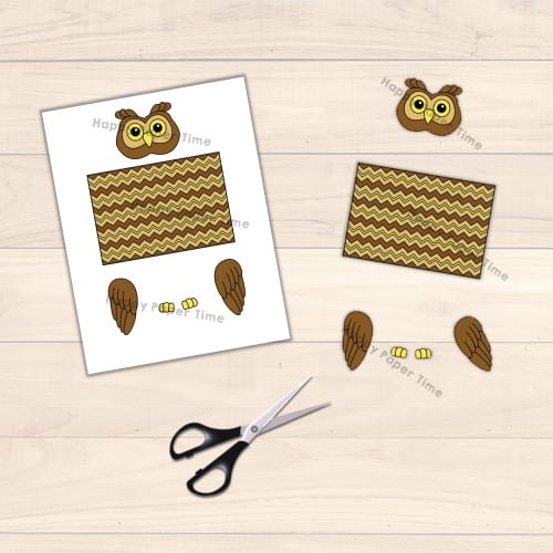 Owl toilet paper roll craft forest woodland printable decoration template for kids