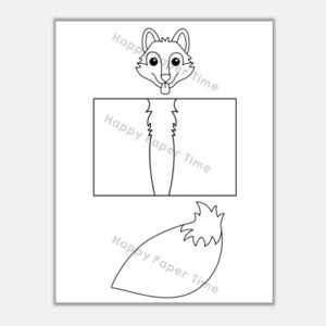 Wolf toilet paper roll craft forest woodland printable coloring decoration template for kids