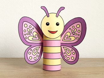 butterfly toilet paper roll craft bug insect printable decoration template for kids