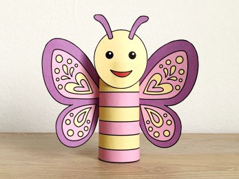 butterfly toilet paper roll spring easy printable craft kid happy paper time