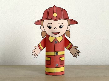 firefighter toilet paper roll printable craft activity for kids
