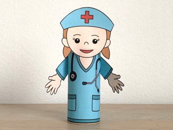 nurse toilet paper roll printable craft activity for kids