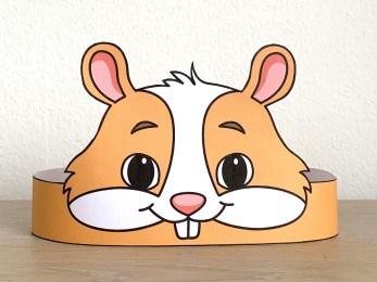 hamster paper crown headband printable puppy craft activity for kids
