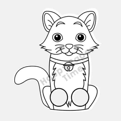 cat kitten finger puppet template printable pet animal coloring craft activity for kids