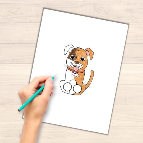 dog puppy finger puppet template printable pet animal coloring craft activity for kids