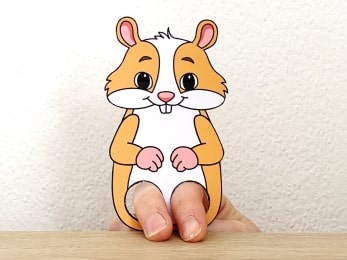 hamster guinea pig finger puppet template printable pet animal craft activity for kids