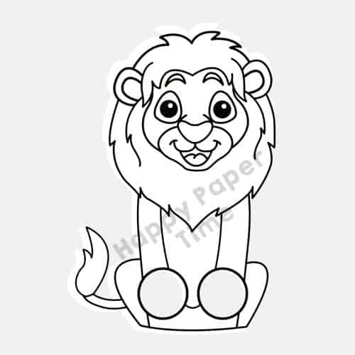 Lion finger puppet (for coloring) – Happy Paper Time