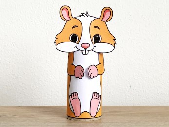 hamster rodent toilet paper roll craft pet animal printable decoration template for kids