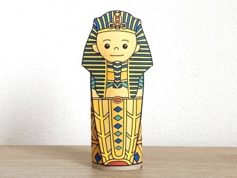 Egyptian sarcophagus ancient Egypt toilet paper roll printable craft activity for kids