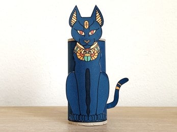 Egyptian cat ancient Egypt toilet paper roll printable craft activity for kids