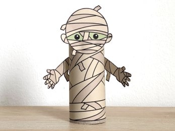mummy ancient Egypt toilet paper roll printable craft activity for kids