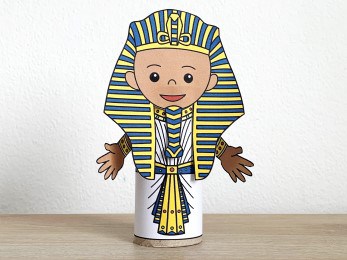 pharaoh ancient Egypt toilet paper roll printable craft activity for kids