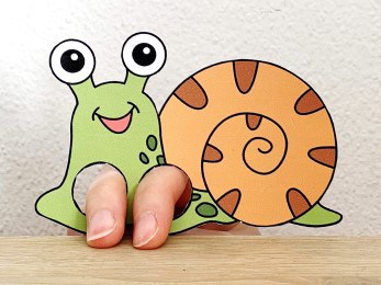 snail finger puppet template printable bug insect craft activity for kids